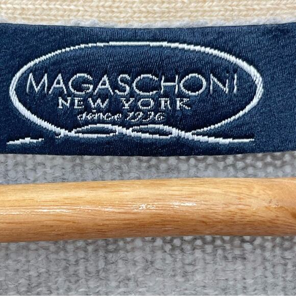 Magaschoni Colorblock 100% Cashmere Crewneck Asymetrical Lightweight Sweater - Picture 8 of 13